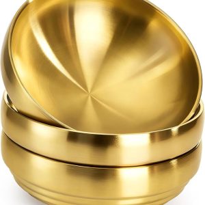 3 Pack 7.3 Inch Large Stainless Steel Bowls